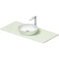 Produktbild: Duravit Sivida Waschtisch Set rund inklusive Konsole 1080x500x123mm, 268014FH00, Farbe: Waschtisch Innen: Weiß Seidenmatt, Außen: Blassgrün Matt; Konsole: Blassgrün