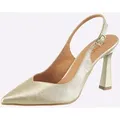 Produktbild: Slingpumps HEINE, Damen, Gr. 41, goldfarben, Textil, Schuhe Slingpumps