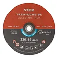 Produktbild: STIER Trennscheibe für Edelstahl/INOX, Metall, Stahl, Ø Flexscheibe: 230 x 1,0 x 22,23 mm, gerade, Set mit 25 Stück, für Winkelschleifer