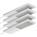Produktbild: SOTECH 4er Set LED-Möbelleuchte GIULIA II ohne Sensor silbergrau, 2700K warmweiß inkl. Trafo & Verteiler Unterbauleuchte Schrankleuchte Vitrinenbeleuchtung