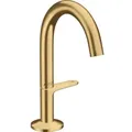 Produktbild: hansgrohe Axor One Waschtischarmatur 48010250 Ausladung 122mm, mit Push-Open-Ablaufgarnitur, brushed gold optic
