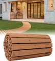 Produktbild: VEVOR Aufrollbarer Gartenweg 253 x 43 cm, aufrollbarer Holzweg, Gehweg aus Zedernholz, dekorative Trittsteine für Strandpromenade, Hinterhof, Terrasse