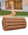 Produktbild: VEVOR Rollweg Gartenweg 253x43 cm, Ausrollbarer Holzweg, Gehweg aus Zedernholz mit Drahtseilverbindung, Holztritt, Gartentritt, dekorative Trittplatten für die Strandpromenade, Hinterhof, Terrasse