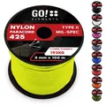 Produktbild: GO!elements Paracord 425 - 3mm Abspannleine, Paracord 425 aus reißfester Nylonschnur gelb 100m