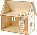 Produktbild: Creativ Company Puppenhaus DIY Holz Spielhaus 18x27x25 cm Basteln