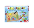 Produktbild: noris Hammerspiel Geschicklichkeitsspiel, Holz‑Klopfspiel mit Korkplatte, Holzteilen & Hammer, Fördert Feinmotorik & Kreativität, Für Kinder ab 4 Jahren, Familienspiel