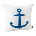 Produktbild: heimtexland ® Outdoorkissen 45x45 Dekokissen Outdoor Garten Lounge Deko Kissen Typ839 Maritim Anker Weiß
