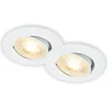Produktbild: 2er Set LED Einbaustrahler LED Einbauleuchten Spots Flach Schwenkbar Warmweiß
