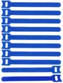 Produktbild: 10 x Klettkabelbinder 150 x 22 mm Blau Klett Kabelbinder Kabel Klettband - Wiederverschliessbar/Wiederverwendbar (10, 150 x 22 mm Blau)