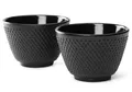 Produktbild: Guss-Teebecher Set 2-teilig schwarz Gusseisen asiatische Tee-Tassen emailliert