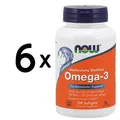 Produktbild: 6 x NOW Foods Omega-3 Molecularly Distilled Fish Oil - 100 (116,58 EUR/kg)