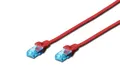 Produktbild: DIGITUS LAN Kabel Cat 5e - 2m - CCA Netzwerkkabel Mit RJ45 - U/UTP Ungeschirmt - Kompatibel zu Cat-6 & 5 - Rot