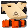 Produktbild: Offizielles Cornhole Set 90x60 - Red Zone - 2 Bretter - 2x4 Taschen - Schutzhülle (60x30 Mini Set)