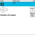 Produktbild: 50er PACK(Stk)  000093920000043000 Unterlegscheibe DIN 93 m.Lappen 4,3 A 2