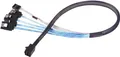 Produktbild: SilverStone CPS05 - SATA- / SAS-Kabel - mit Sidebands - SAS 12Gbit/s - 4-Lane - 4x Mini SAS HD (SFF-8643) (M) bis SATA, Seitenband (M) - 50 cm - Schwarz
