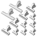 Produktbild: LELE LIFE 12 Stück Edelstahl Verschlussclips, 12 cm, 7,6 cm, 4 cm breite Beutel Klammern, Klemme mit Glatter Kante für Zuhause, Küche und Büro