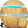 Produktbild: Luftbefeuchter Diffuser Aroma Ultraschall LED Öle Diffusor Holz Duftlampe Duftöl Air Humidifier Aromatherapie Raumbefeuchter Raum Büro Yoga Reto