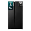 Produktbild: Hisense RS677N4AFC Side by Side Kühl – Gefrier - Kombination,179cm, 519 Liter Gesamtkapazität, EEK: C, LED Beleuchtung, Multi Air Flow, Inverter Kompressor, Touch Display, schwarz