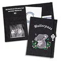 Produktbild: ZWEN Mutterpasshülle Koala grau - Mutterpasshülle filz für deutschen Mutterpass handmade - Mutterpass Organizer mit Fächern für Ultraschallbild, Impfpass etc. als Schwangerschaft Geschenk