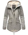 Produktbild: MARIKOO Damen warme Winterjacke mit kuscheliger verstellbarer Kapuze Manolya Grey Gr. S