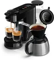 Produktbild: Philips Senseo Kaffeepadmaschine Switch HD6592/64, 2-in-1 Pad und Filterkaffee, 1l Kaffeekanne, aus 26% rec. Plastik