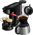 Produktbild: Pad- und Filterkaffeemaschine Senseo® Switch X2 HD7892/60, 2-in-1-Brühtechnologie, bis zu 7 Tassen, Thermo-Kanne, B 150 x T 400 x H 270 mm, Klavierlackschwarz 189287