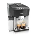 Produktbild: Siemens Kaffeevollautomat EQ500 integral TQ513D01, viele Kaffeespezialitäten, Milchaufschäumer, integrierter Milchbehälter, automatische Dampfreinigung, 1500 W, daylight silber/klavierlack schwarz