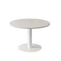 Produktbild: meet powered by PAPERFLOW Mehrzwecktisch weiß rund, Säulenfuß weiß, 115,0 x 115,