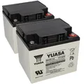 Produktbild: 2x Yuasa Blei-Akku REC50-12I Pb 12V / 50Ah Zyklenfest, M5 Innengewinde