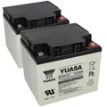 Produktbild: 2x Yuasa Blei-Akku REC50-12I Pb 12V / 50Ah Zyklenfest, M5 Innengewinde