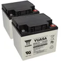 Produktbild: 2x Yuasa Blei-Akku REC50-12I Pb Akku 12V 50Ah Batterie Golf Trolley Caddy