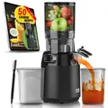 Produktbild: LEBENLANG Slow Juicer | Entsafter mit großer Öffnung | 250W | Für ganze Früchte und Gemüse | Inkl. Rezepte im E-Book - Schwarz