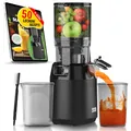 Produktbild: LEBENLANG Entsafter Slow Juicer - Inkl. Rezeptbuch & Große 135mm Öffnung I Perfekt für Obst ganze Früchte und Gemüse 100% BPA-Frei I Best Juicer Machine Saftpresse elektrisch Masticating Green Press