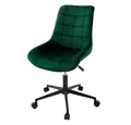 Produktbild: ML-DESIGN Bürostuhl Schreibtischstuhl mit Rückenlehne 360° drehbar höhenverstellbar (Komplett-Set, 1 St), Polsterstuhl Grün, Samtbezug Metallgestell Drehstuhl Sessel