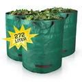 Produktbild: 3er Set Gartensack - 272 L Gartenabfallsack - Laubsack Rasensack Gartenbehälter
