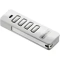 Produktbild: Sommer - Pearl Vibe 4019 Weißer Fernbedienungssender Mit Grauen Edelstahltasten – Somloq2 – 868 Mhz – 4 Kanäle – 4019v021