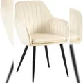Produktbild: CLP Esszimmerstuhl Cheryl creme/schwarz