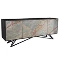 Produktbild: riess-ambiente.de Design Sideboard Mountain Soul 175cm Marmor Steinfurnier Akazienholz