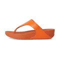 Produktbild: Fitflop Lulu Damen Plateau-Sandalen aus Leder mit Zehensteg in Weiß, Satsuma, 42 EU
