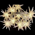 Produktbild: LED Fensterlichterkette Sterne Lichterkette Weihnachtsbeleuchtung 10 Sterne Batterie warmweiß Innenbereich L120cm