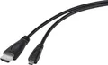 Produktbild: TRU COMPONENTS HDMI-Kabel Raspberry Pi [1x HDMI-Stecker - 1x HDMI-Stecker D Micro] 1.80m Schwarz