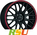 Produktbild: Barracuda Karizzma mattblack PureSports / Color Trim rot 7.5x17