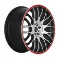 Produktbild: 1x BARRACUDA KARIZZMA mattblack puresports color trim rot 7.5Jx17 4x108 ET38