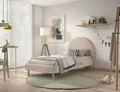 Produktbild: Set Polsterbett 90x200 Lattenrost Jugendbett rund Kinder Einzelbett Kinder Rosa
