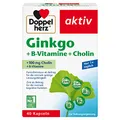 Produktbild: Doppelherz Ginkgo + B-Vitamine + Cholin - Mit Pantothensäure als Beitrag zur normalen geistigen Leistungsfähigkeit - 40 Kapseln