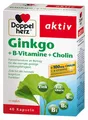 Produktbild: Doppelherz Ginkgo + B-Vitamine + Cholin - Mit Pantothensäure als Beitrag zur normalen geistigen Leistungsfähigkeit, 4er Pack (4 x 40 Kapseln)
