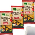 Produktbild: Edeka Bio Tortillachips Paprika Mais-Chips mit Paprikageschmack 3er Pack (3x125g Packung) + usy Block