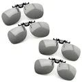 Produktbild: PRECORN 4er Set 3D Brille Clip-On Universale Passive 3D Brille für Brillenträger kompatibel mit vielen versch. Geräten