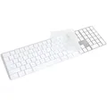 Produktbild: MasiBloom Tastatur-Hülle aus Silikon mit 2017 Apple iMac Magic mit Ziffernblock MQ052LL/A (A1843), ultradünne Schutzhülle für US und EU Tastatur, transparent