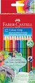 Produktbild: Faber-Castell 112412 Colour Grip Buntstifte für Kinder, 12er-Buntstifte-Set, Malstifte mit Grip und dreieckigem Schaft, wasserlöslichen Pigmenten, leicht auswaschbar und bruchsicher, Schulsachen